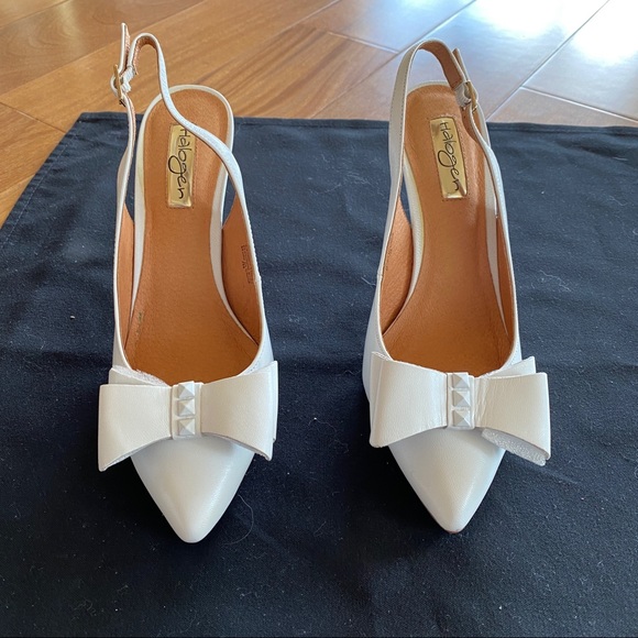 Halogen Halila-Lea white leather pumps size 7 - Picture 2 of 7
